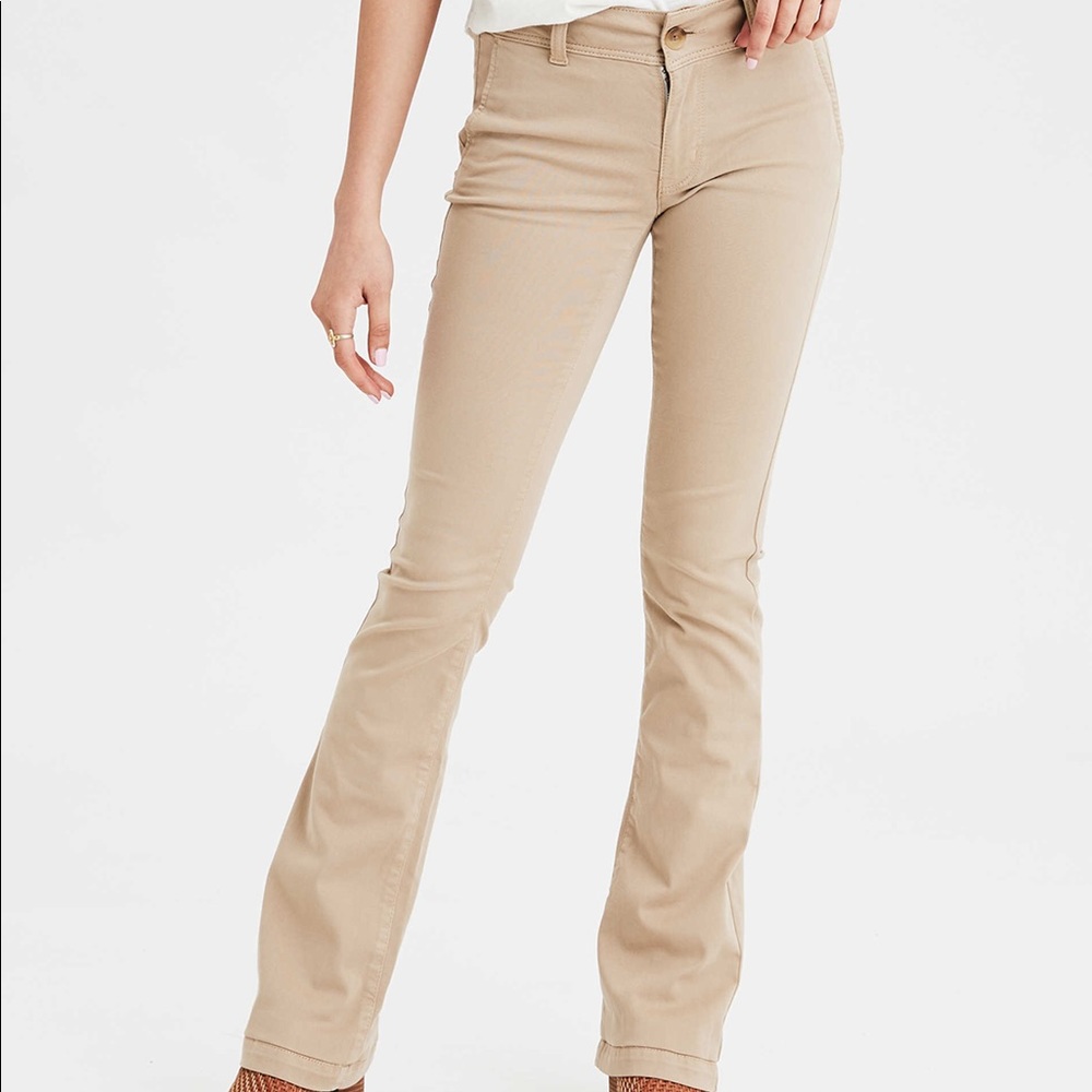 America Eagle Boot Cut Khaki Pants